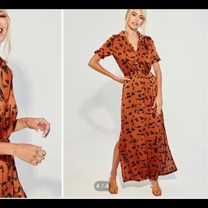 Shein button down maxi dress, size L